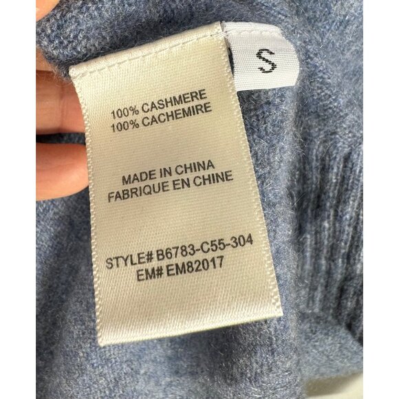 Bella Dahl Women's 100% Cashmere Blue Hoodie Sweater Dress Size S - Picture 6 of 7